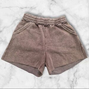 Zenana Brown High Waisted Shorts Size Medium